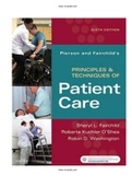 Pierson and Fairchild’s Principles and Techniques of Patient Care 6th Edition Fairchild Test Bank