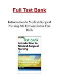 Introduction to Medical-Surgical Nursing 6th Edition Linton Test Bank