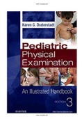 Pediatric Physical Examination An Illustrated Handbook 3rd Edition Duderstadt Test Bank