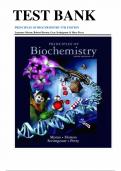 Test Bank For Principles of Biochemistry, 5th Edition by Laurence Moran Robert Horton, Gray Scrimgeour Marc Perry Chapter 1-22