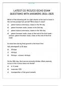 LATEST CCI RCS/CCI ECHO EXAM  QUESTIONS WITH ANSWERS 2024-2025