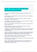 ALTA - CALP Review Set -5 Exam Questions and Answers