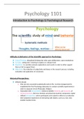 Class notes PSYC 1101 (80242) Introduction to Psychology