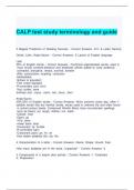 CALP test study terminology and guide with complete solutions