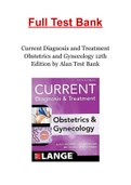 Current Diagnosis and Treatment Obstetrics and Gynecology 12th Edition by Alan Test Bank