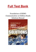 Foundations of MIMO Communication 1st Edition Heath Solutions Manual