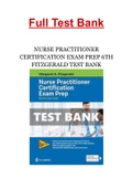 NURSE PRACTITIONER CERTIFICATION EXAM PREP 6TH FITZGERALD TEST BANK