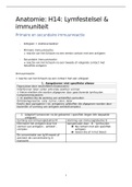 Anatomie Keypoints (Hoofdstuk 14: Het lymfestelsel en immuniteit)