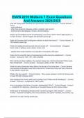 ENVS 2210 Midterm 1 Exam Questions And Answers 2024/2025