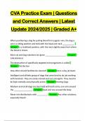 CVA Practice Exam | Questions and Correct Answers | Latest Update 2024/2025 | Graded A+