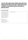 ATI RN MED SURG PROCTORED 2024,2019 AND 2020 EXAMS TEST BANK 320+ QUESTIONS AND CORRECT ANSWERS|ALREADY GRADED A+ BRAND NEW!!