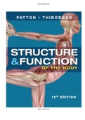 Structure and Function of the Body 15th Edition Patton Test Bank