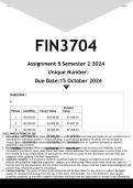 FIN3704 Assignment 5 (ANSWERS) Semester 2 2024 - DISTINCTION GUARANTEED