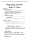 Samenvatting leerstof chemie en biotechnologie van de levensmiddelen