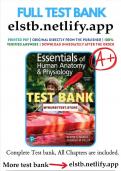 THE Test Bank for Essentials of Human Anatomy and Physiology 13th Edition Marieb Questions And Answers A+GRADED