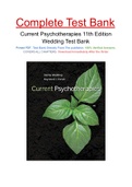 Current Psychotherapies 11th Edition Wedding Test Bank