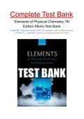 Elements of Physical Chemistry 7th Edition Atkins Test Bank