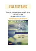 Leading and Managing in Canadian Nursing 1st Edition Yoder-Wise Test Bank