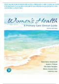 TEST BANK FOR WOMENS HEALTH A PRIMARY CARE CLINICAL GUIDE 5TH EDITION YOUNGKIN SCHADEWALD PRITHAM QUESTIONS AND ANSWERS LATEST 2024