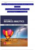 Solution Manual for Introduction to Business Analytics 1st Edition By Richardson and Watson, All 12 Chapters Covered, Verified Latest Edition