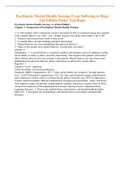 Test Bank for Psychiatric Mental Health Nursing From Suffering to Hope 2nd Edition Potter  / All Chapters 1-34 / Full Complete 2022 - 2023