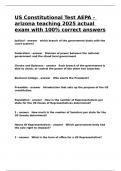 US Constitutional Test AEPA - arizona teaching 2025 actual exam with 100- correct answers