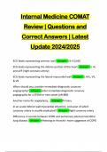 Internal Medicine COMAT Review | Questions and Correct Answers | Latest Update 2024/2025