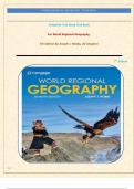 Test Bank for World Regional Geography, 7th Edition by Joseph J. Hobbs, All Chapters