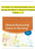 Test Bank for Clinical Reasoning Cases in Nursing 8th Edition by Harding and Snyder, All Chapters 1 to 15 complete Verified editon ISBN: 9780323831734