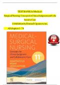 TEST BANK - FOR MEDICAL-SURGICAL NURSING CONCEPTS FOR CLINICAL JUDGMENT AND COLLABORATIVE CARE 11TH EDITION( DONNA D. IGNATAVICIUS,2024) NEWEST EDITION COMPLETE SOLUTION NEWEST EDITION 2024 || LATEST