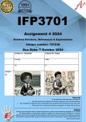 IFP3701 Assignment 4 (COMPLETE ANSWERS) 2024 (727536) - DUE 7 October 2024