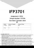 IFP3701 Assignment 4 (ANSWERS) 2024 - DISTINCTION GUARANTEED