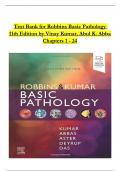 EST BANK For Robbins & Kumar Basic Pathology, 11th Edition by Vinay Kumar, Abul K. Abba, All Chapters 1 to 24 complete Verified editon ISBN:9780323790185