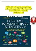  TEST BANK for Digital Marketing Strategy: An Integrated Approach to Online Marketing 3rd Edition by Simon Kingsnorth. 