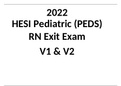 PEDIATRICS HESI EXAM UPDATED WITH RATIONALE 2022/2023