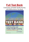 Community and Public Health Nursing 10th Edition Rector Test Bank