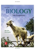 Biology the Essentials 3rd Edition Hoefnagels Test Bank