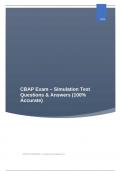 CBAP Exam – Simulation Test Questions & Answers (100% Accurate)