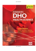 DHO Health Science Updated 8th Edition Simmers Test Bank