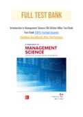 Introduction to Management Science 6th Edition Hillier Test Bank