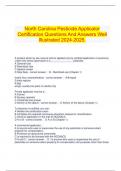  North Carolina Pesticide Applicator Certification Questions And Answers Well Illustrated 2024-2025.