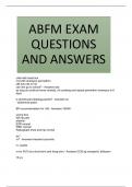 ABFM EXAM QUESTIONS AND ANSWERS