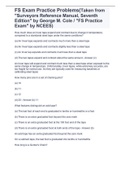 FS Exam Practice Problems(Taken from "Surveyors Reference Manual, Seventh Edition" by George M. Cole / "FS Practice Exam" by NCEES)