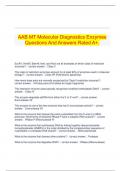 AAB MT Molecular Diagnostics Enzymes Questions And Answers Rated A+.