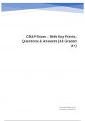 CBAP Exam – With Key Points, Questions & Answers (All Graded A+)