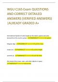 WGU C165 Exam QUESTIONS AND CORRECT DETAILED ANSWERS (VERIFIED ANSWERS) |ALREADY GRADED A+