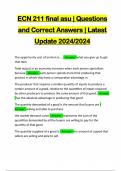 ECN 211 final asu | Questions and Correct Answers | Latest Update 2024/2024