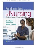 Fundamentals of Nursing 9th Edition by Taylor, Lynn, Bartlett Test Bank