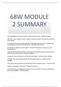 68W MODULE 2 SUMMARY