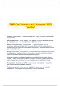  PHR-CA Questions And Answers 100% Verified.